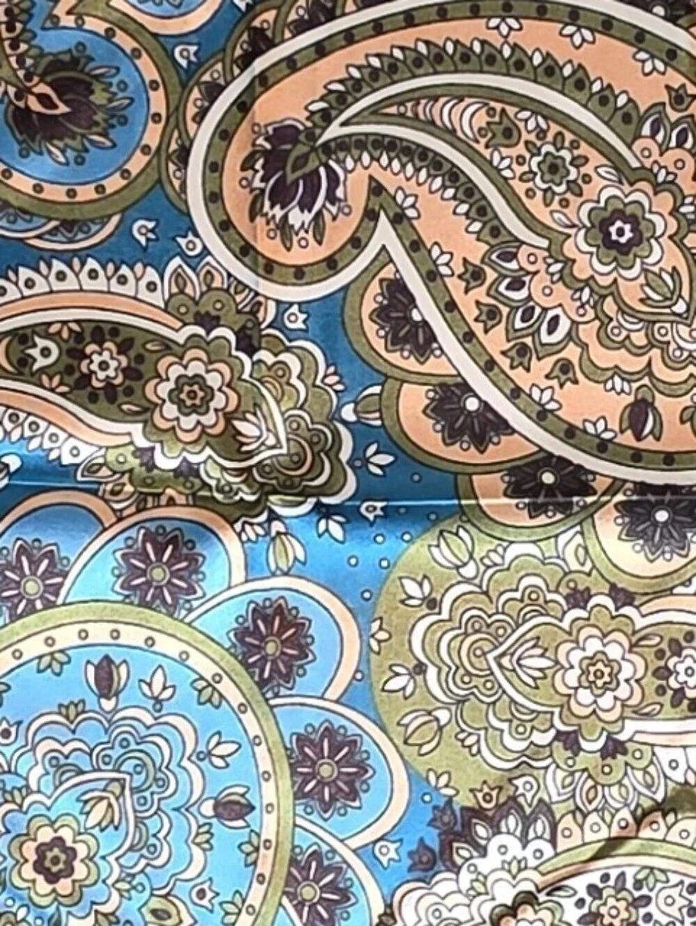 NWT Boho Paisley Satin Headscarf Hair Bandana Large Square Neck Scarf 35
